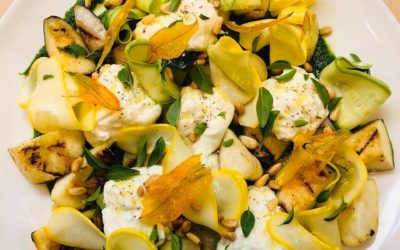Basil Pesto with Zucchini Ribbon Pasta
