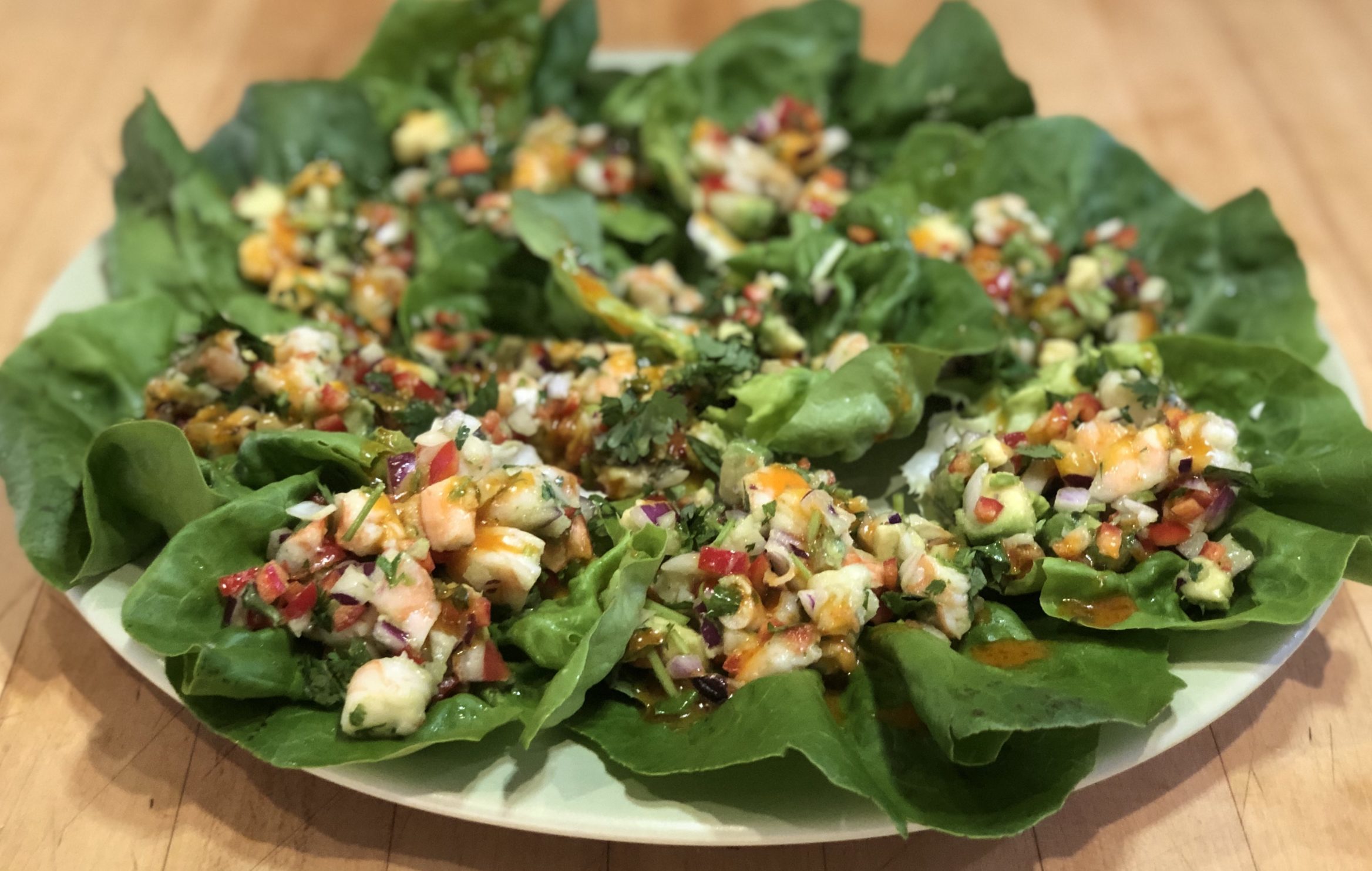 Shrimp Lettuce Cups - Salute Santé! Grapeseed Oil