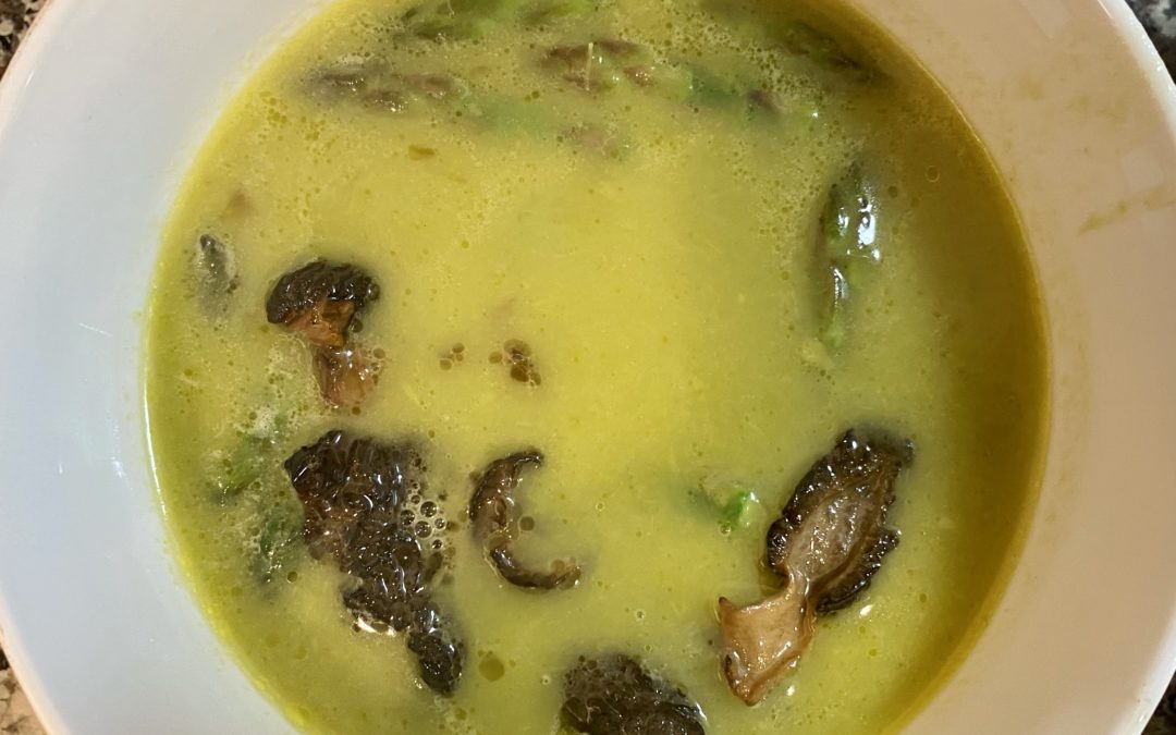 Asparagus Soup (Spargelsuppe) with Morels