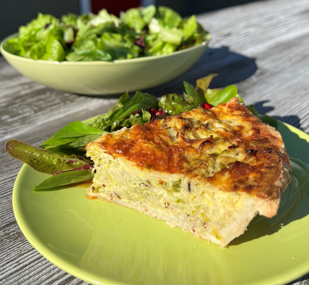 Cabbage Quiche Salute Santé! Grapeseed Oil