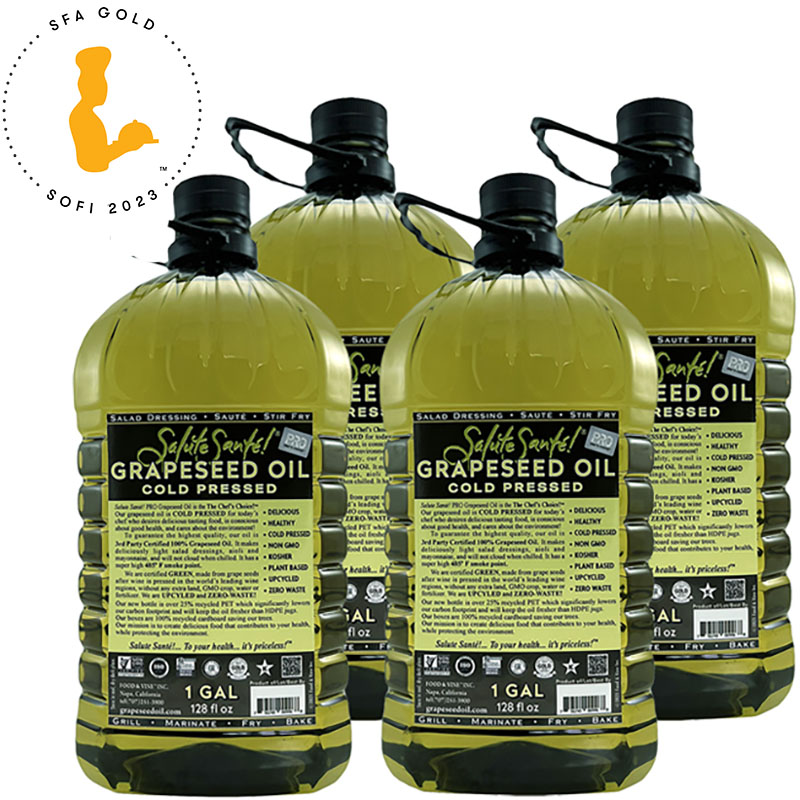 Cold Pressed 1 GAL Grapeseed Oil 4 Pack