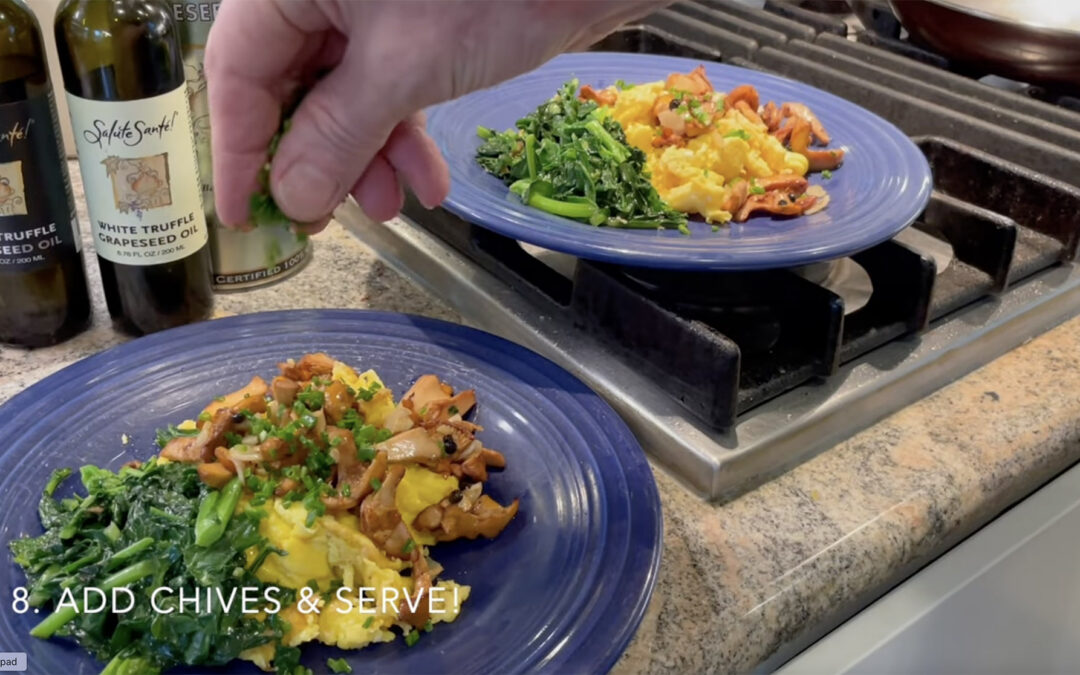 Healthy Heart Chanterelle Scrambled Eggs & White Truffle Oil